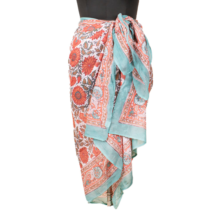 Boho Cotton Sarong | Beach Cover-Up &amp; Wrap Skirt