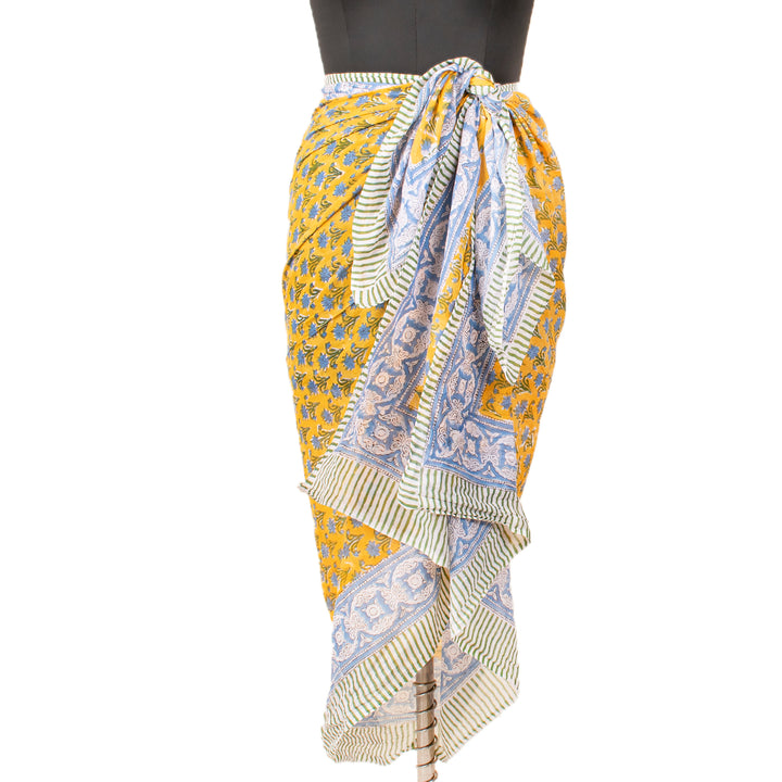 Boho Cotton Sarong | Beach Cover-Up &amp; Wrap Skirt