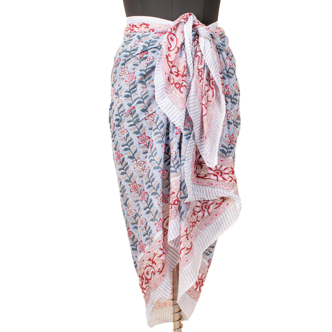 Boho Cotton Sarong | Beach Cover-Up &amp; Wrap Skirt