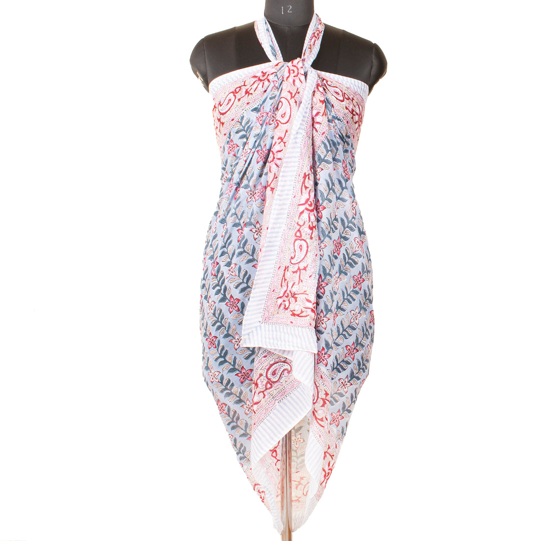 Boho Cotton Sarong | Beach Cover-Up &amp; Wrap Skirt