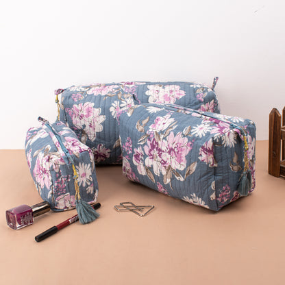 Printed Scarf And Mini Bag Combo, Bohemian Style Pareo And Pouch, Gift Idea For Her, Boho Sarong And Makeup Bag Combo, Printed Vanity Case