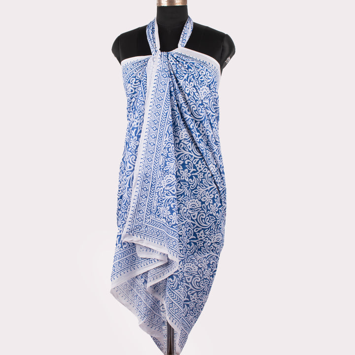 Hand Block Cotton Gift Set | Scarf, Makeup Bag, Sarong Combo