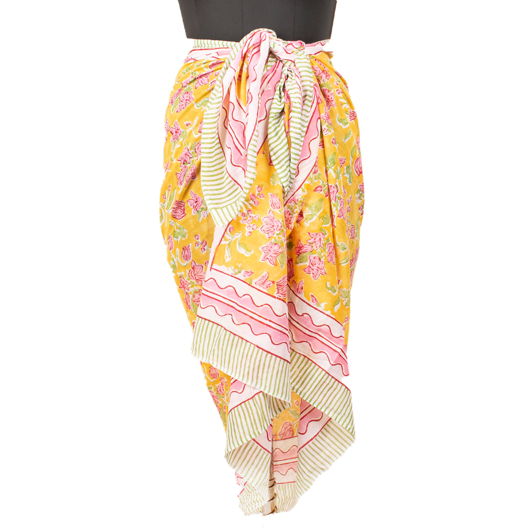 Boho Cotton Sarong | Beach Cover-Up &amp; Wrap Skirt