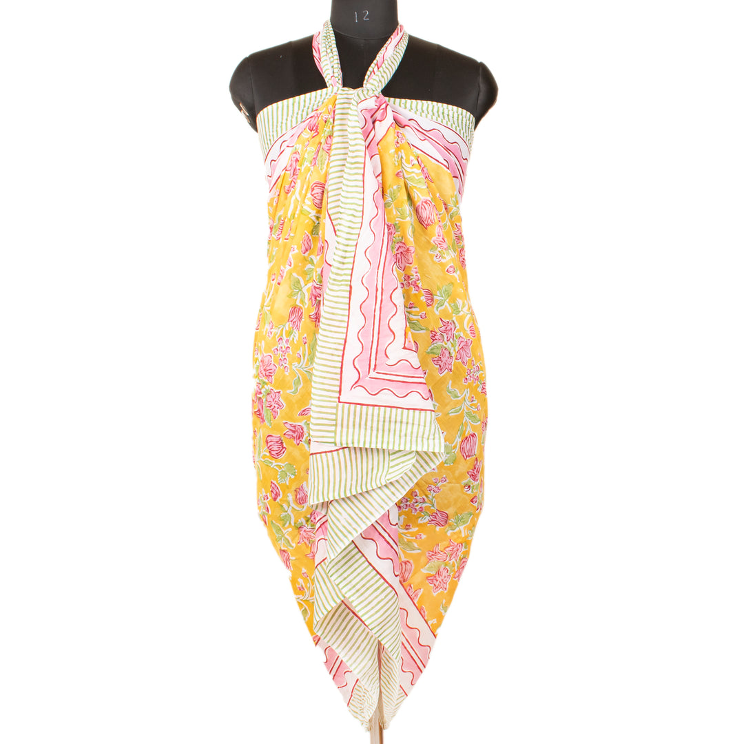 Boho Cotton Sarong | Beach Cover-Up &amp; Wrap Skirt