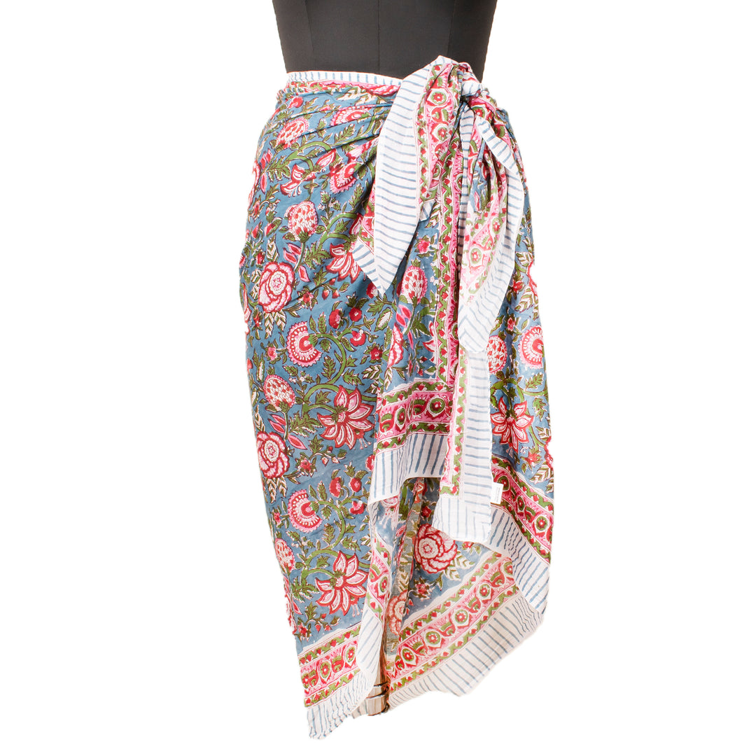 Boho Cotton Sarong | Beach Cover-Up &amp; Wrap Skirt