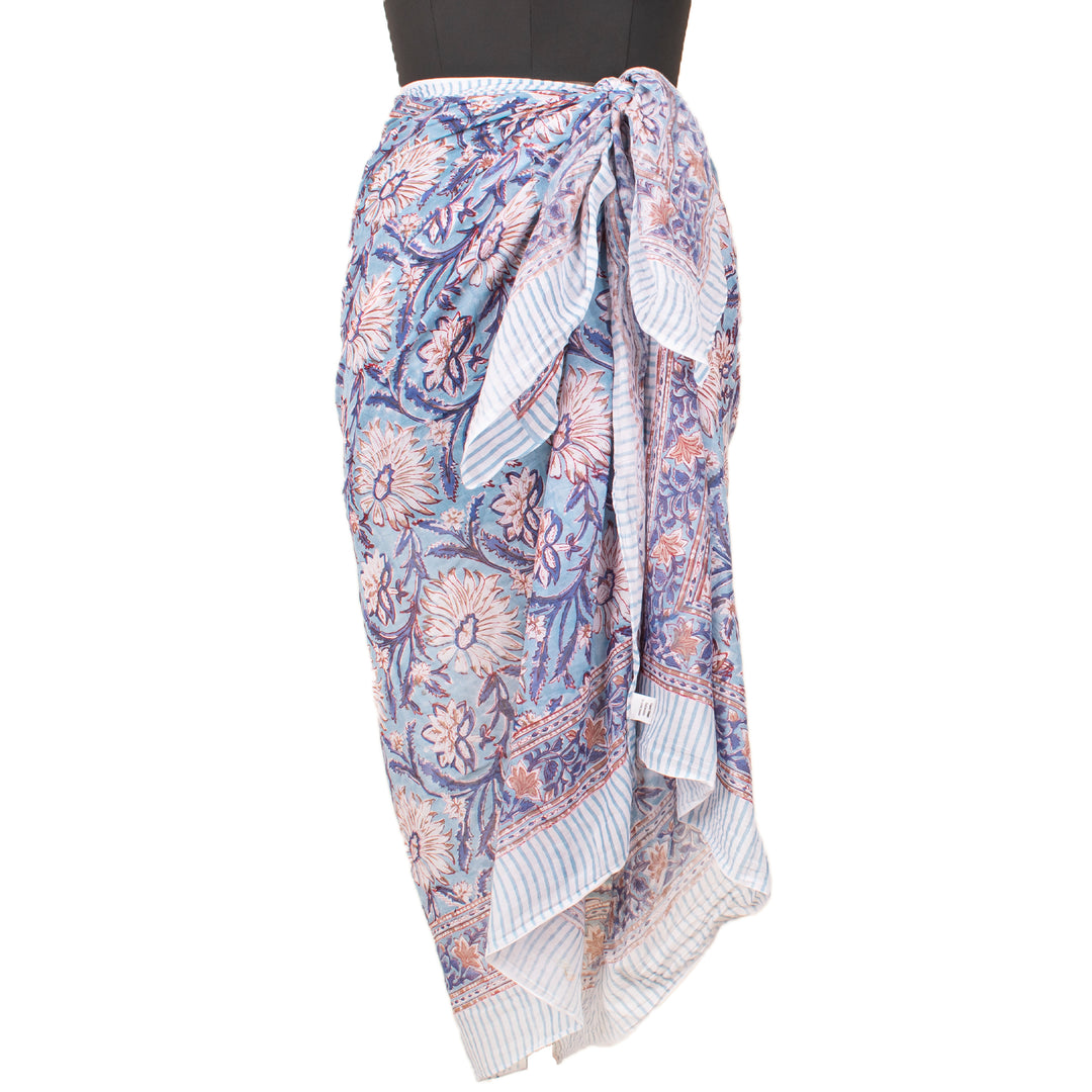 Boho Cotton Sarong | Beach Cover-Up &amp; Wrap Skirt