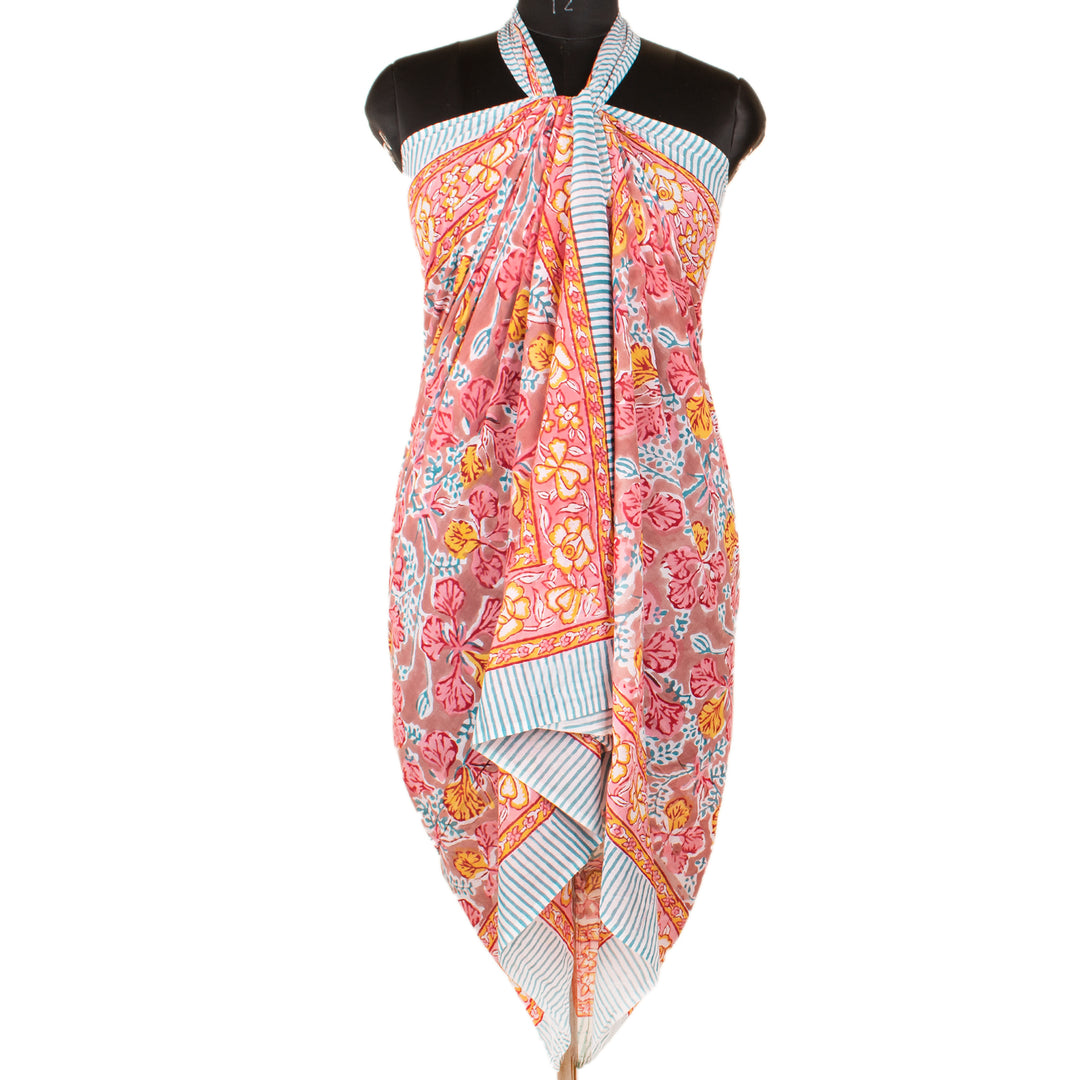 Boho Cotton Sarong | Beach Cover-Up &amp; Wrap Skirt