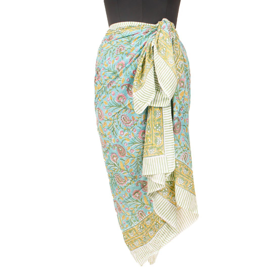 Boho Cotton Sarong | Beach Cover-Up &amp; Wrap Skirt