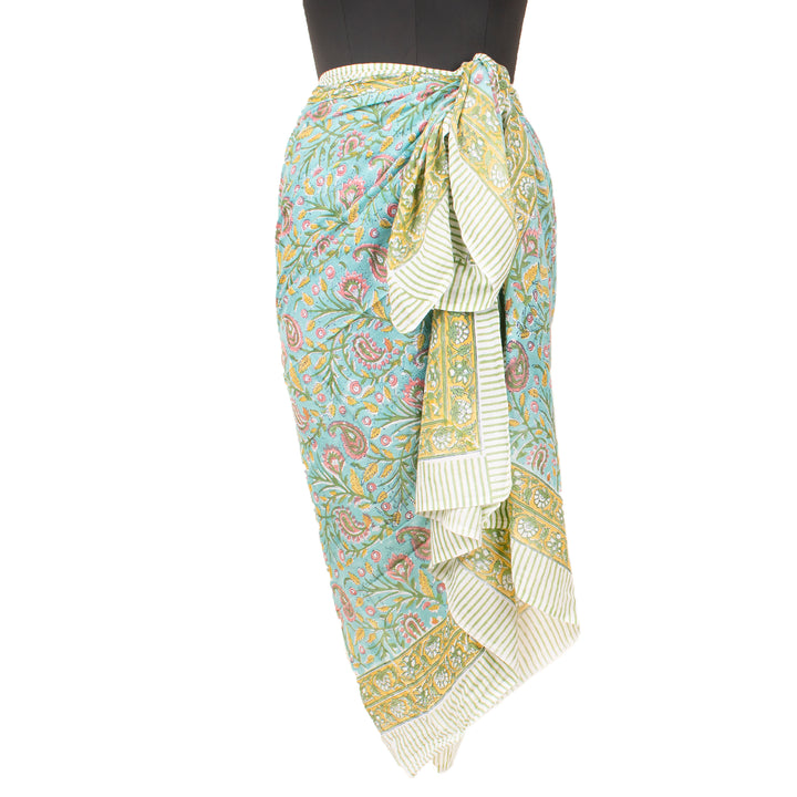 Boho Cotton Sarong | Beach Cover-Up &amp; Wrap Skirt