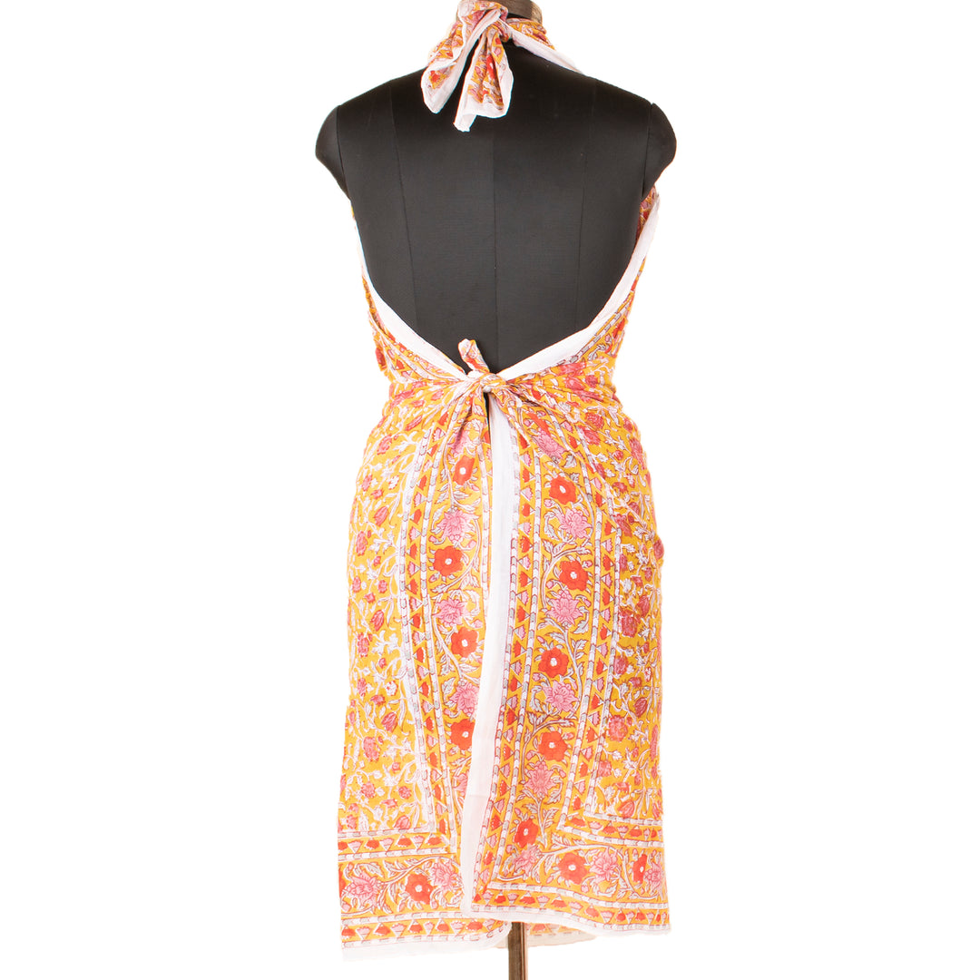 Boho Cotton Sarong | Beach Cover-Up &amp; Wrap Skirt