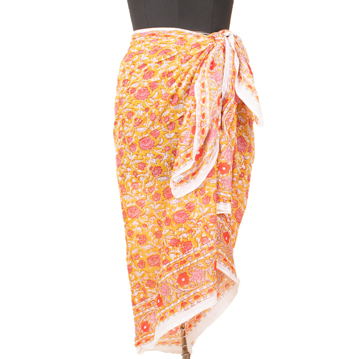 Boho Cotton Sarong | Beach Cover-Up &amp; Wrap Skirt