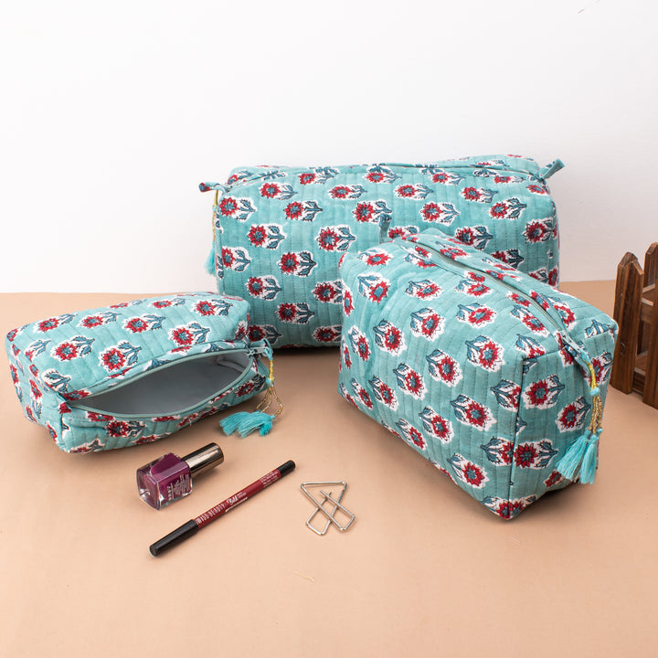 Handmade Cotton Gift Set | Scarf, Makeup Bag, Sarong Combo