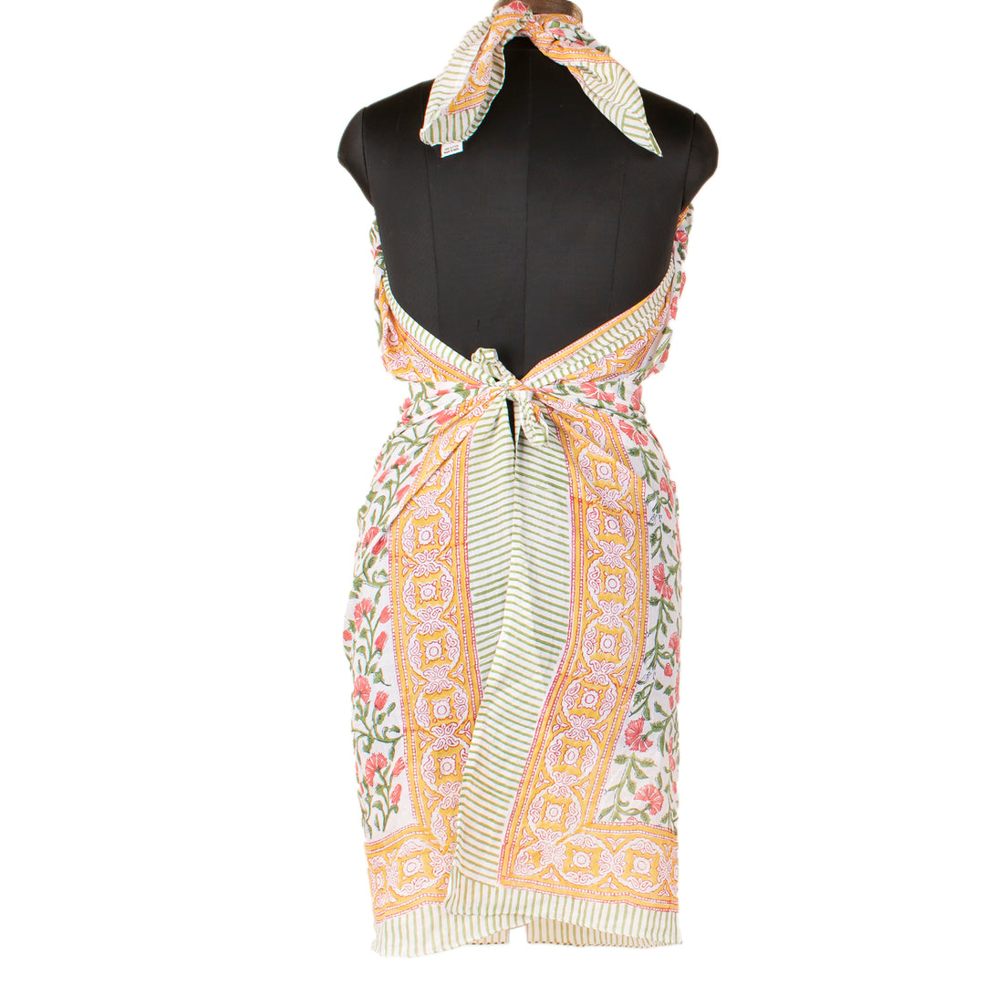 Boho Cotton Sarong | Beach Cover-Up &amp; Wrap Skirt