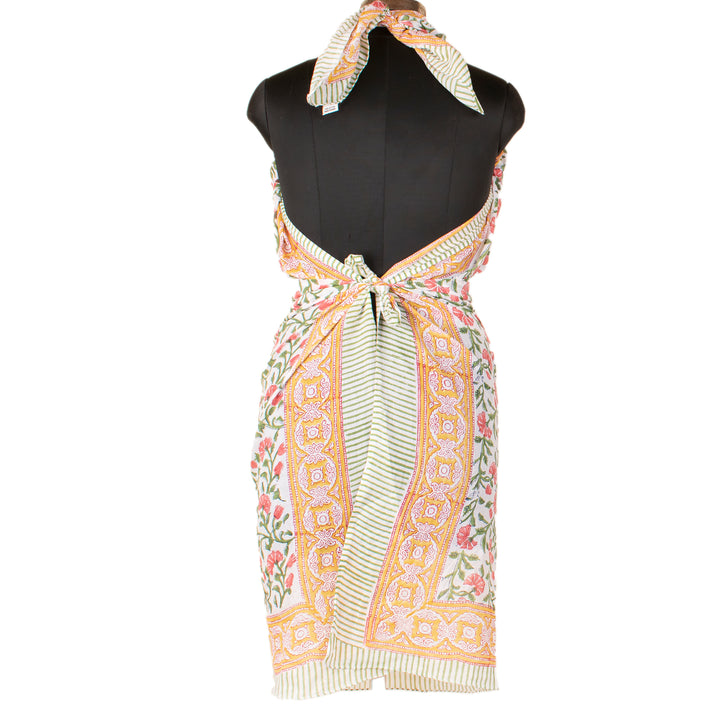 Boho Cotton Sarong | Beach Cover-Up &amp; Wrap Skirt
