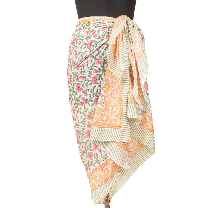 Boho Cotton Sarong | Beach Cover-Up &amp; Wrap Skirt