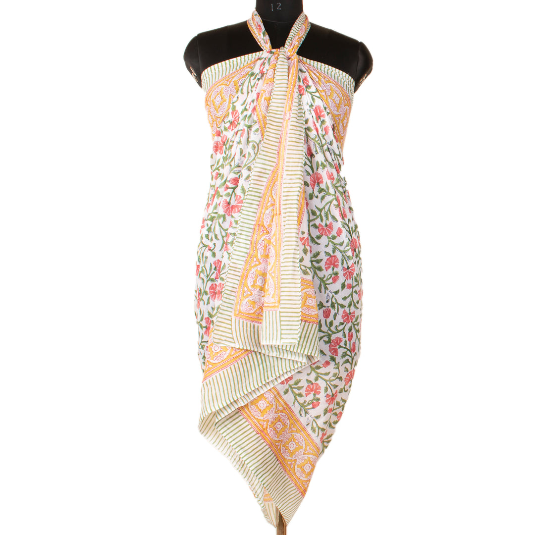 Boho Cotton Sarong | Beach Cover-Up &amp; Wrap Skirt