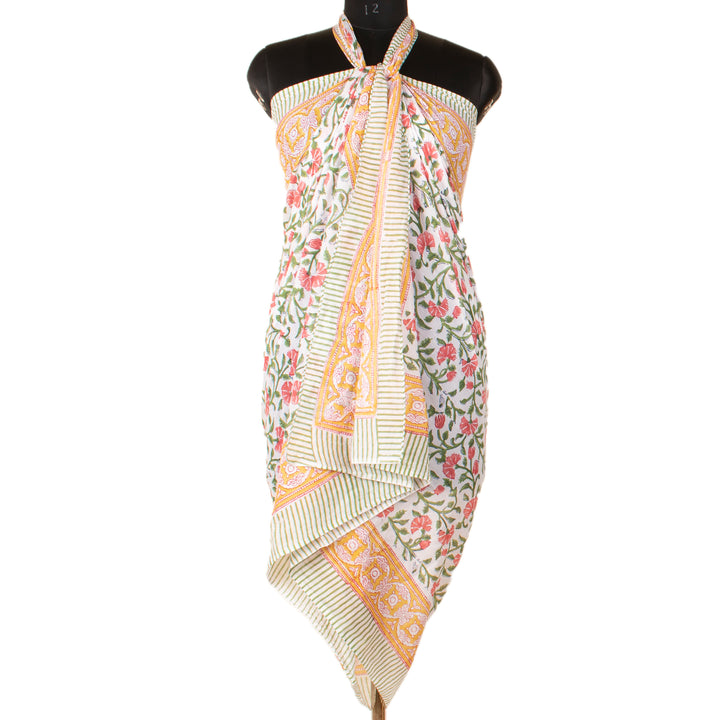 Boho Cotton Sarong | Beach Cover-Up &amp; Wrap Skirt