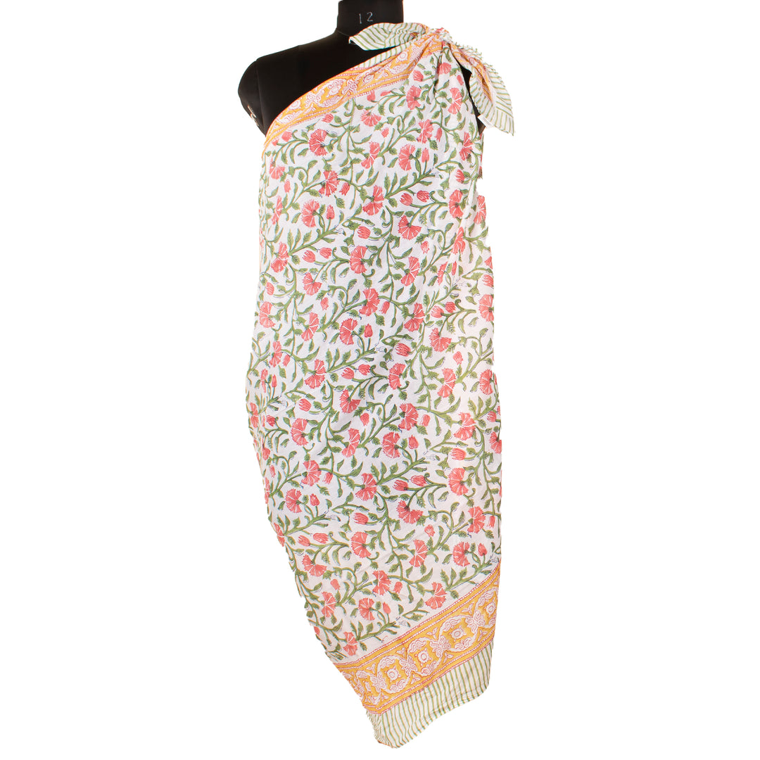 Boho Cotton Sarong | Beach Cover-Up &amp; Wrap Skirt