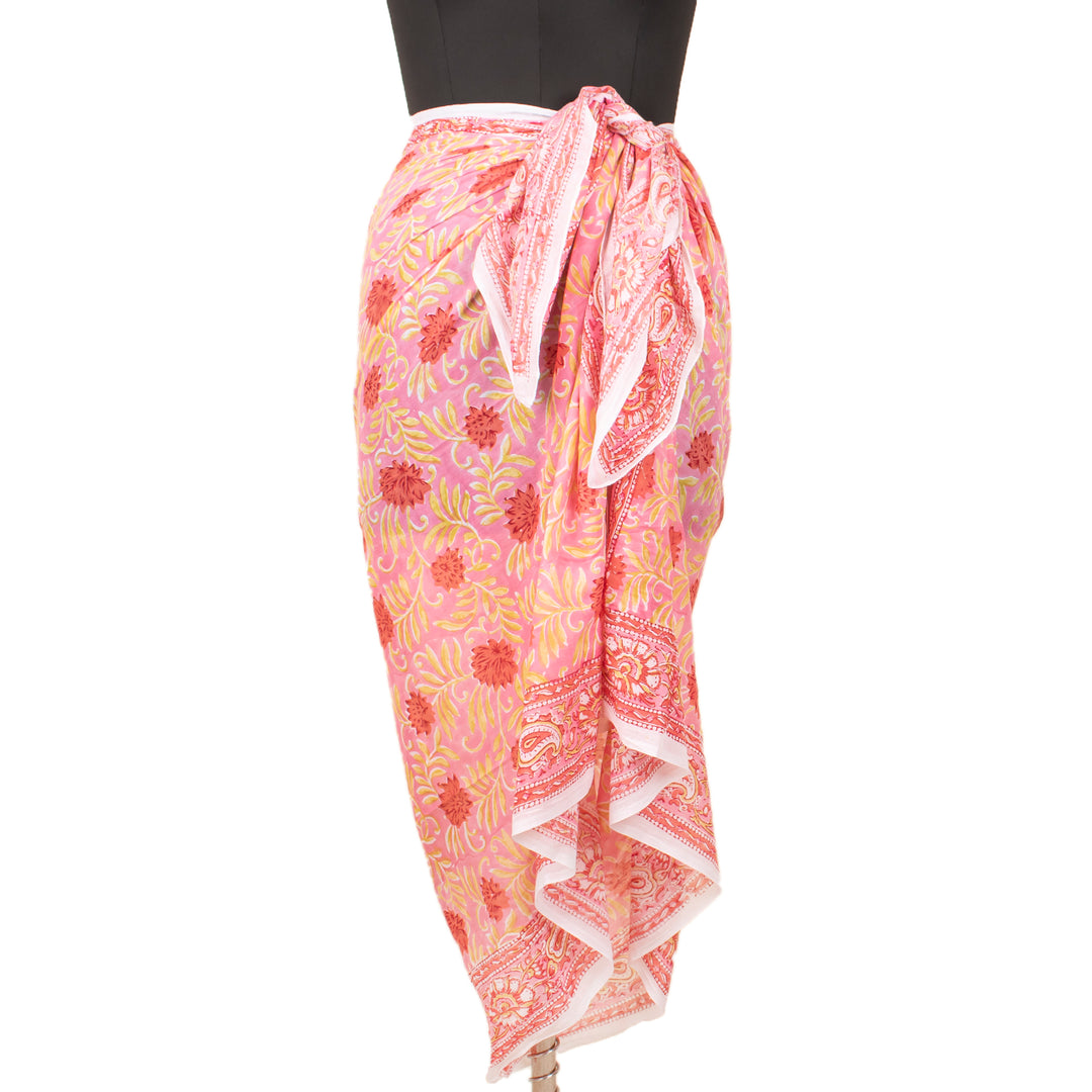 Boho Cotton Sarong | Beach Cover-Up &amp; Wrap Skirt