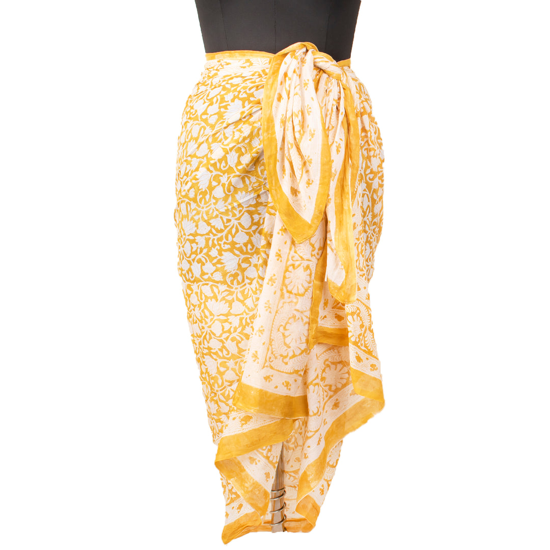 Boho Cotton Sarong | Beach Cover-Up &amp; Wrap Skirt