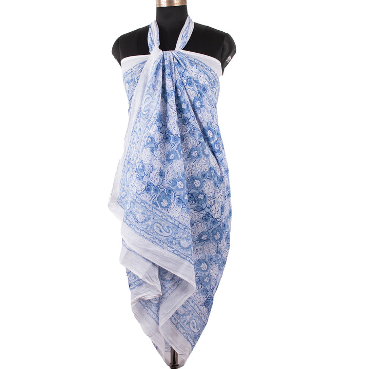 Hand Block Cotton Gift Set | Makeup Bag, Sarong Combo