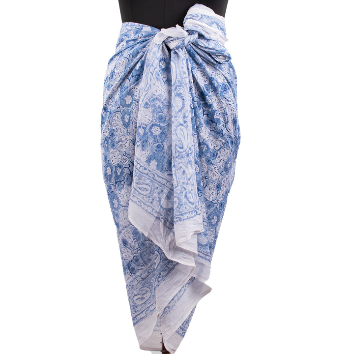 Hand Block Cotton Gift Set | Makeup Bag, Sarong Combo
