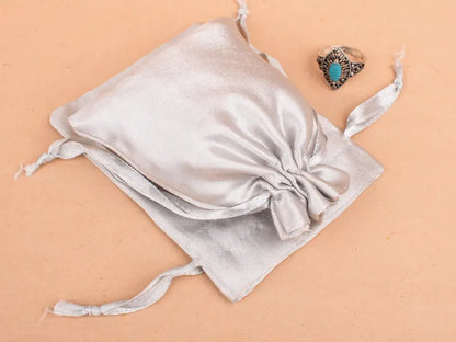 100 Featherlight Premium Light Gray Satin Pouches