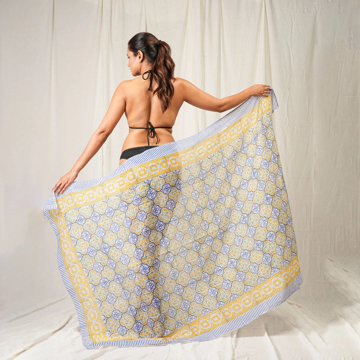 Premium Cotton Sarong | Beach Cover-Up &amp; Wrap Skirt
