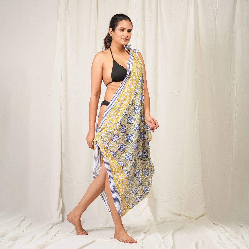 Premium Cotton Sarong | Beach Cover-Up & Wrap Skirt
