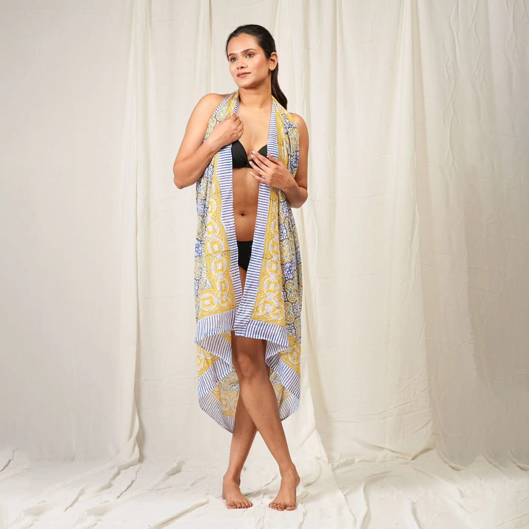 Premium Cotton Sarong | Beach Cover-Up &amp; Wrap Skirt