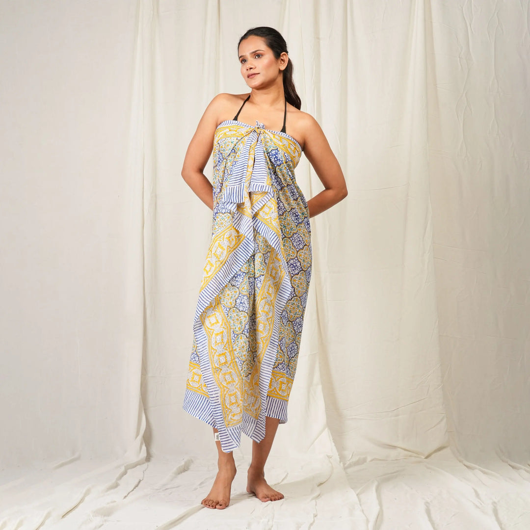 Premium Cotton Sarong | Beach Cover-Up &amp; Wrap Skirt