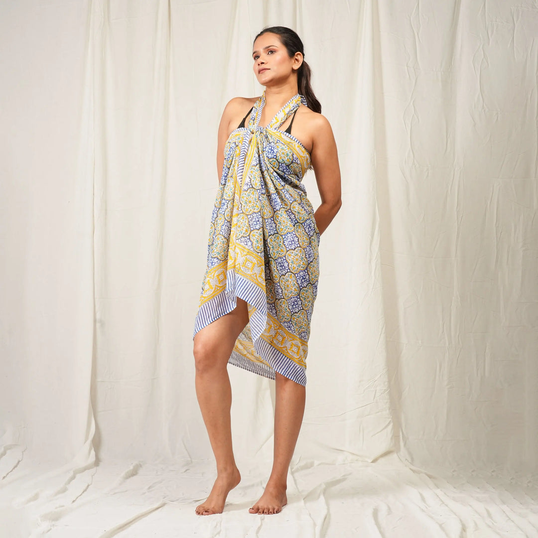Premium Cotton Sarong | Beach Cover-Up &amp; Wrap Skirt