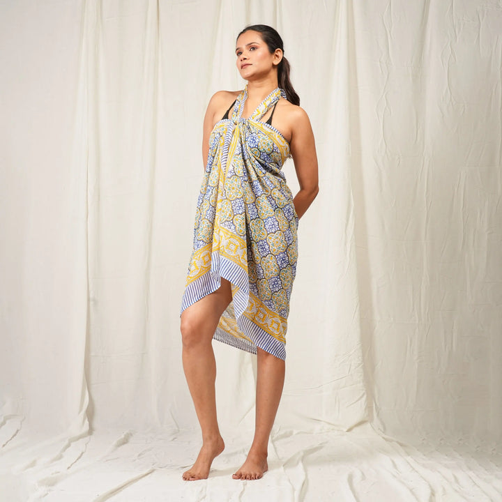 Premium Cotton Sarong | Beach Cover-Up &amp; Wrap Skirt