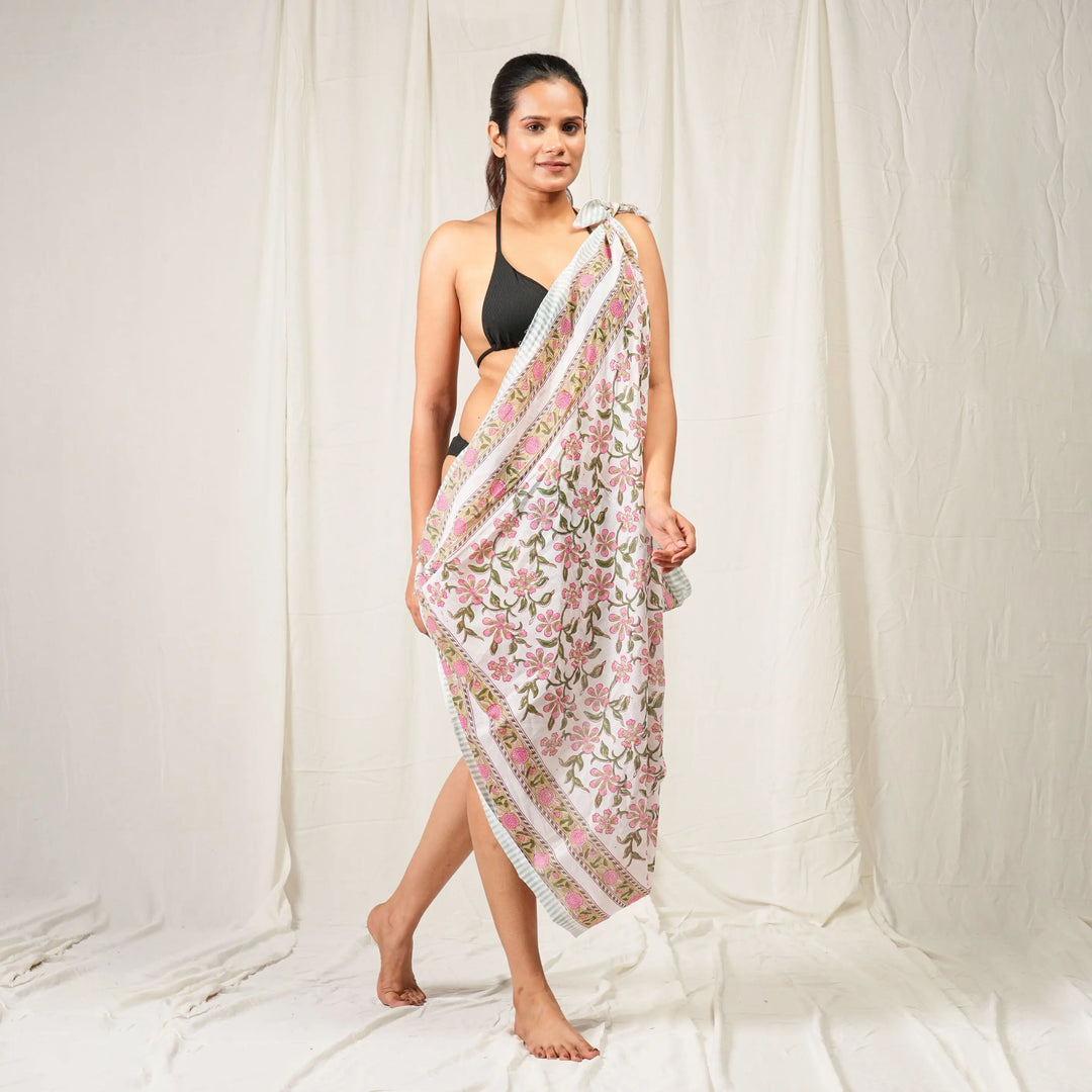 Premium Cotton Sarong | Beach Cover-Up &amp; Wrap Skirt