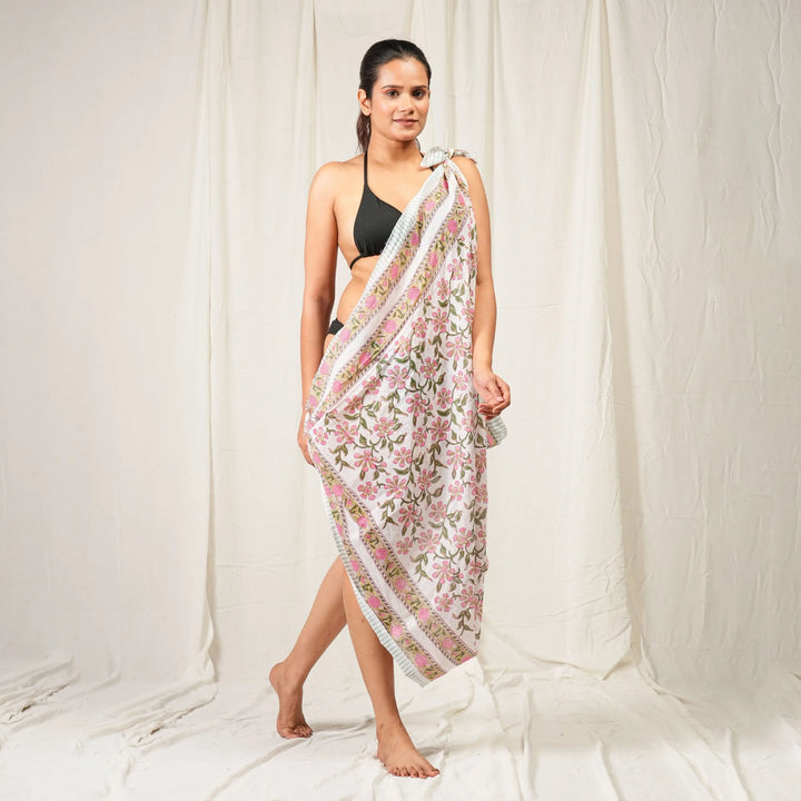 Premium Cotton Sarong | Beach Cover-Up &amp; Wrap Skirt