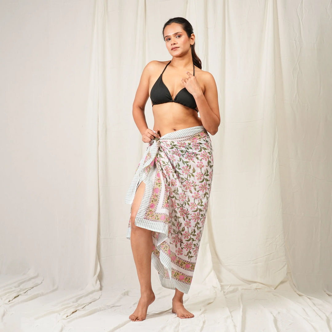 Premium Cotton Sarong | Beach Cover-Up &amp; Wrap Skirt