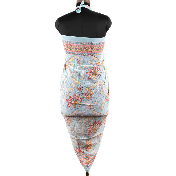 Floral Cotton Sarong | Beach Cover-Up &amp; Wrap Skirt