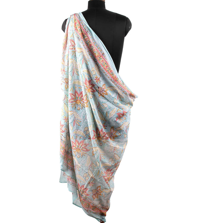 Floral Cotton Sarong | Beach Cover-Up &amp; Wrap Skirt