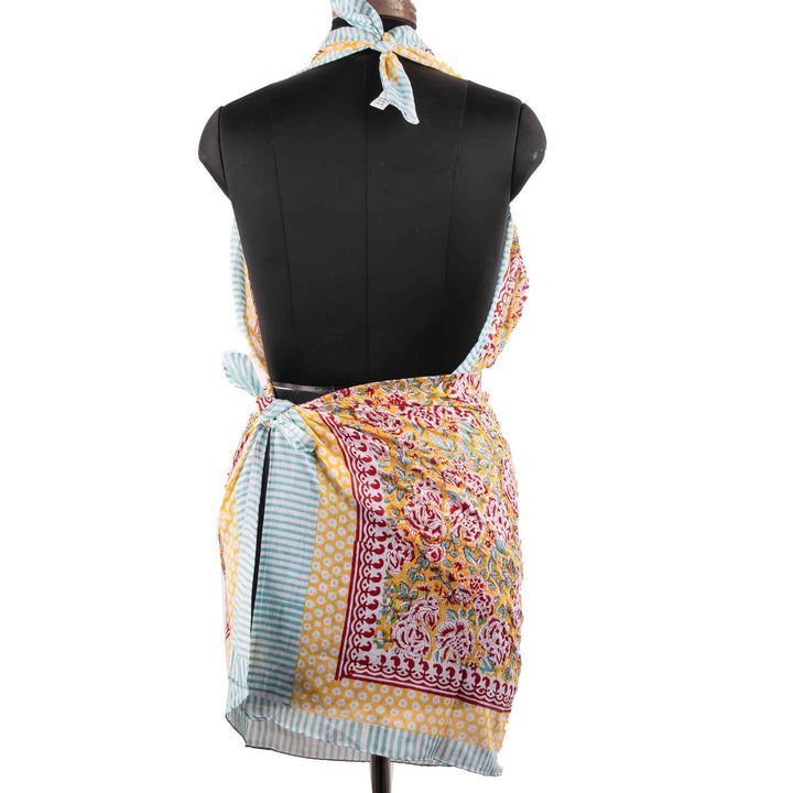 Floral Cotton Sarong | Beach Cover-Up &amp; Wrap Skirt
