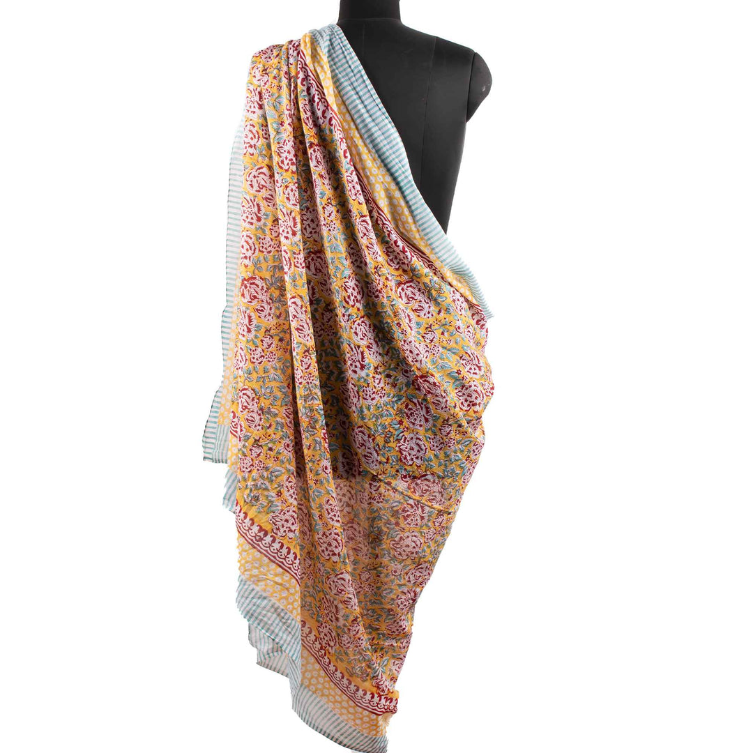 Floral Cotton Sarong | Beach Cover-Up &amp; Wrap Skirt
