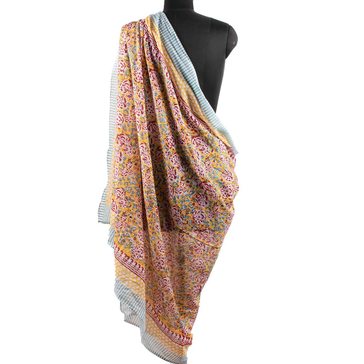 Floral Cotton Sarong | Beach Cover-Up &amp; Wrap Skirt