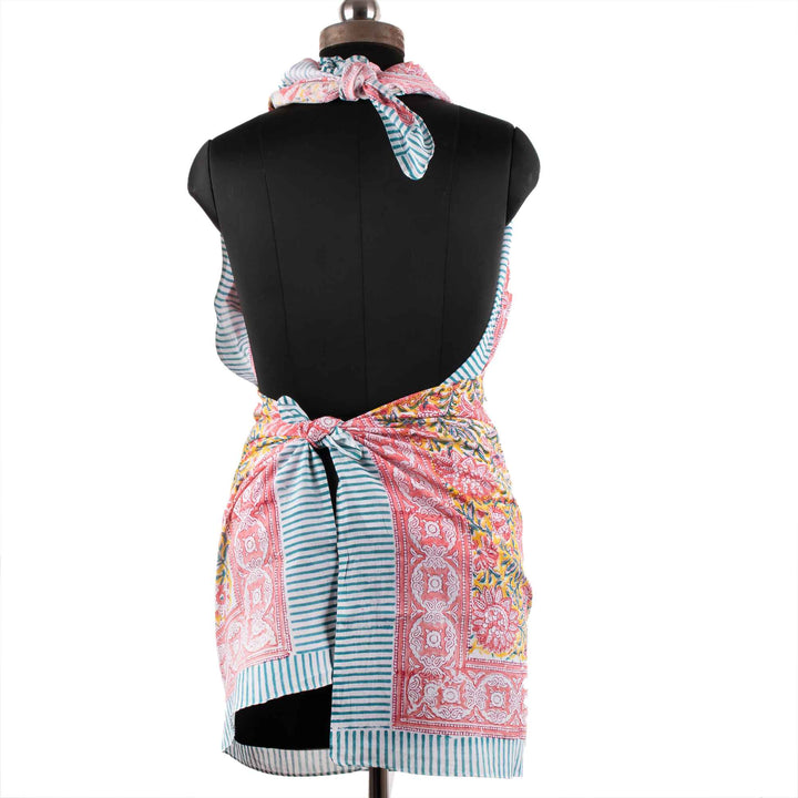 Hand Block Cotton Sarong | Beach Cover-Up &amp; Wrap Skirt