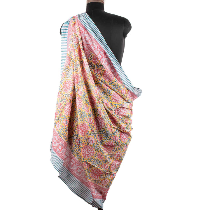 Hand Block Cotton Sarong | Beach Cover-Up &amp; Wrap Skirt
