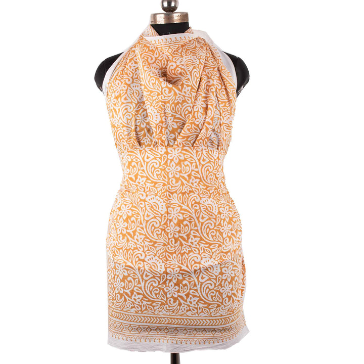 Floral Cotton Sarong | Beach Cover-Up &amp; Wrap Skirt
