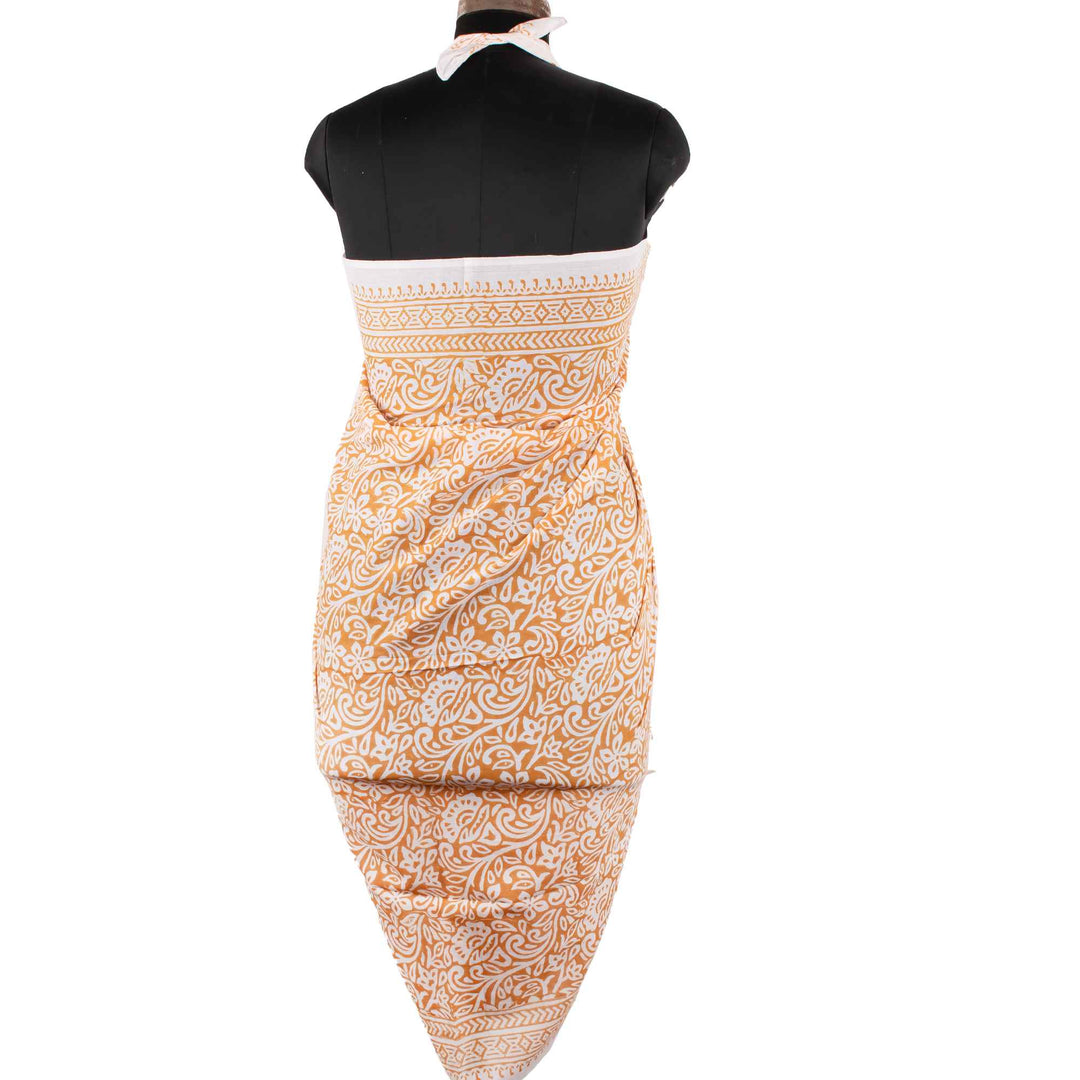 Floral Cotton Sarong | Beach Cover-Up &amp; Wrap Skirt
