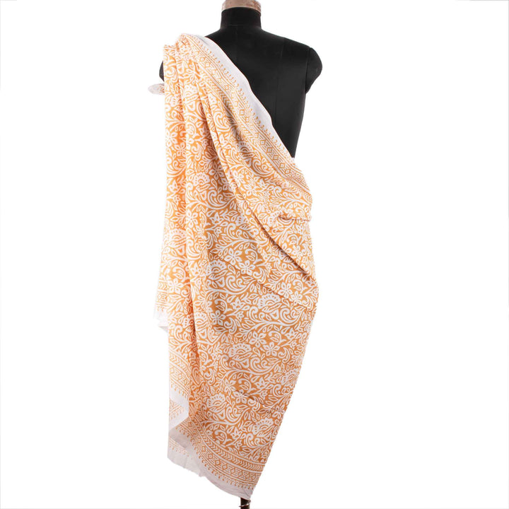 Floral Cotton Sarong | Beach Cover-Up &amp; Wrap Skirt