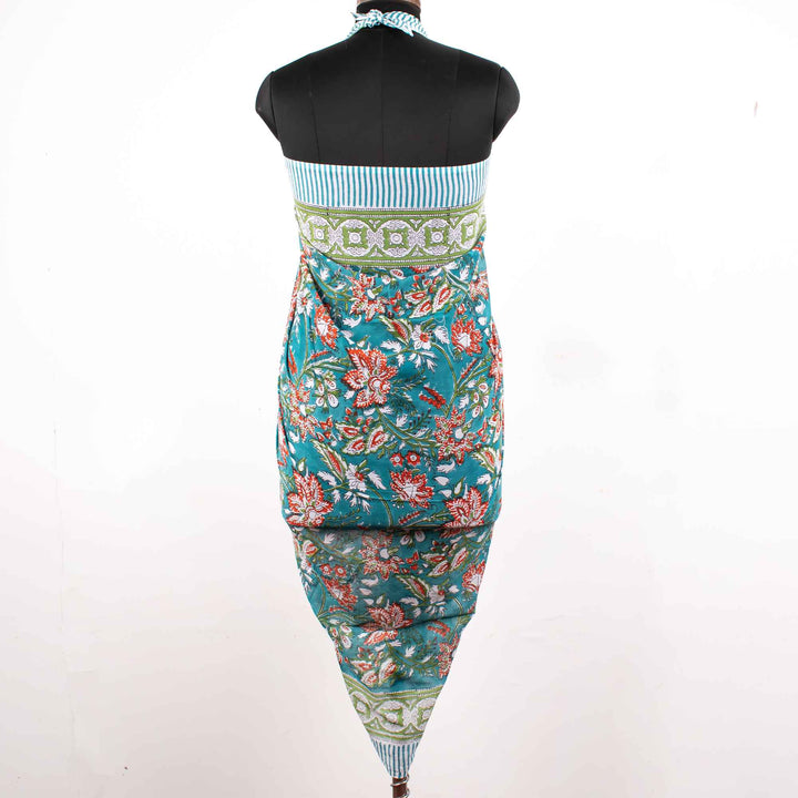 Floral Cotton Sarong | Beach Cover-Up &amp; Wrap Skirt