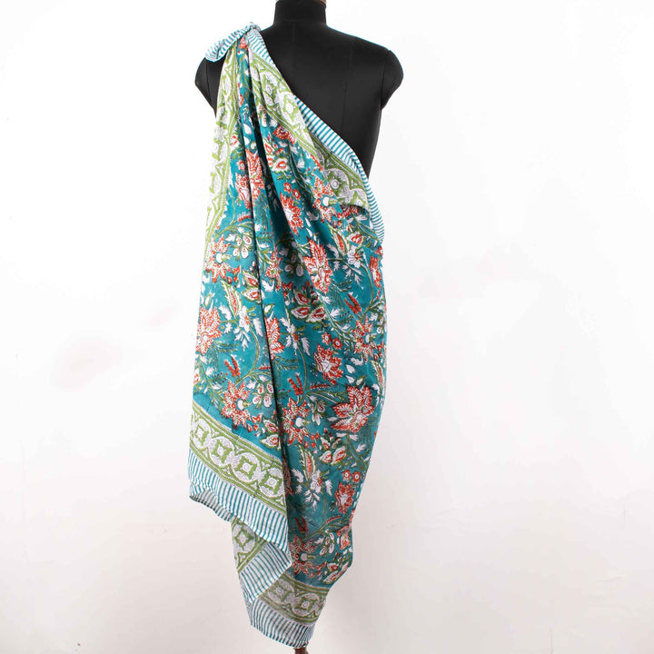 Floral Cotton Sarong | Beach Cover-Up &amp; Wrap Skirt