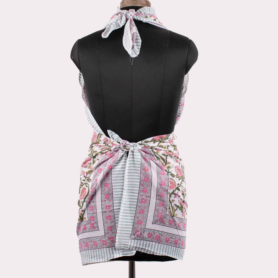 Floral Cotton Sarong | Beach Cover-Up &amp; Wrap Skirt