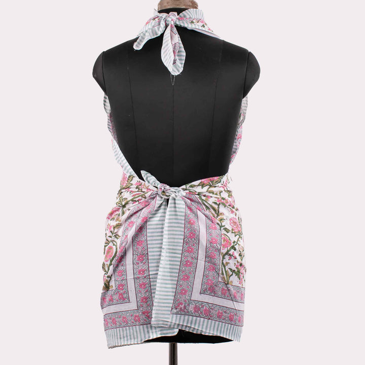 Floral Cotton Sarong | Beach Cover-Up &amp; Wrap Skirt